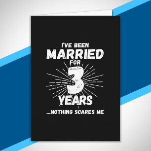 Tarjeta Parejas Casadas 3 Años Divertido 3er Aniversario