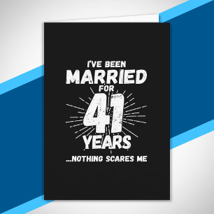 Tarjeta Parejas Casadas 41 Años Divertido Aniversario 41