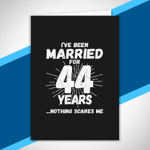 Tarjeta Parejas Casadas 44 Años Divertido Aniversario 44