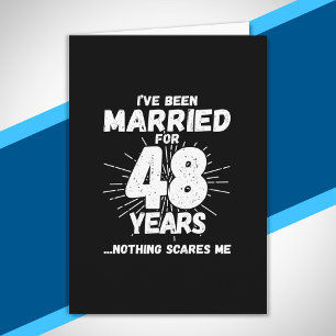 Tarjeta Parejas Casadas 48 Años Divertido Aniversario 48