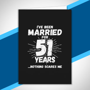 Tarjeta Parejas Casadas 51 Años Divertido Aniversario 51