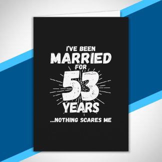 Tarjeta Parejas Casadas 53 Años Divertido Aniversario 53