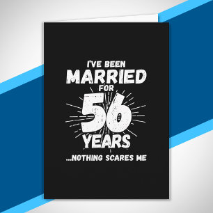 Tarjeta Parejas Casadas 56 Años Divertido Aniversario 56