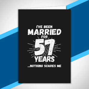 Tarjeta Parejas Casadas 57 Años Divertido Aniversario 57