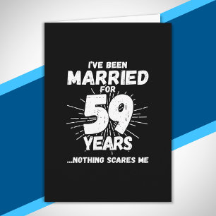 Tarjeta Parejas Casadas 59 Años Divertido Aniversario 59