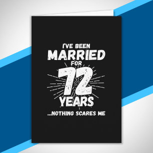 Tarjeta Parejas Casadas 72 Años Divertido Aniversario 72