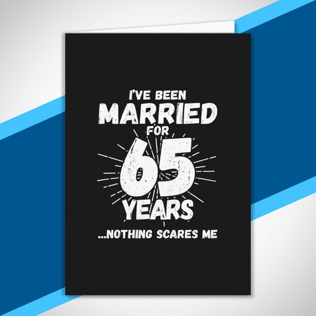 Tarjeta Parejas casadas con 65 años de curioso 65 aniversa (Subido por el creador)