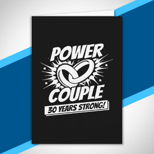 Tarjeta Parejas del 30º Aniversario Casadas 30 Años Fuerte
