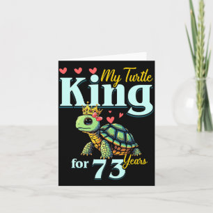 Tarjeta Parejas del 73º Aniversario de Boda Mi Rey Tortuga