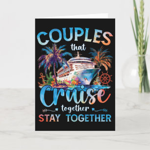 Tarjeta Parejas Que Crucero Juntos Permanecen Juntos Vacac