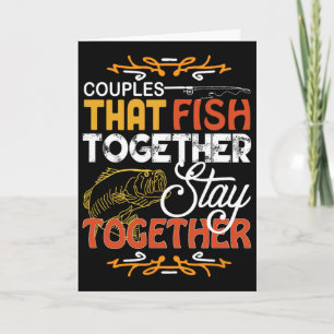 Tarjeta Parejas que pescan juntas conjuntos de pesca para 