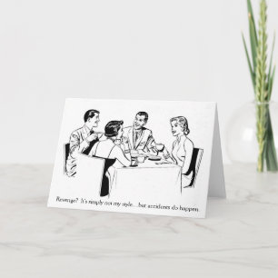 Tarjeta Parejas retro - Venganza... No es mi estilo,
