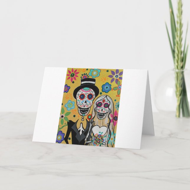 Tarjeta pares del boda de dIA DE LOS mUERTOS (Anverso)