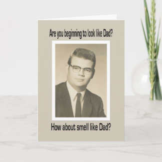 Tarjeta Parezca y huela el papá - cumpleaños