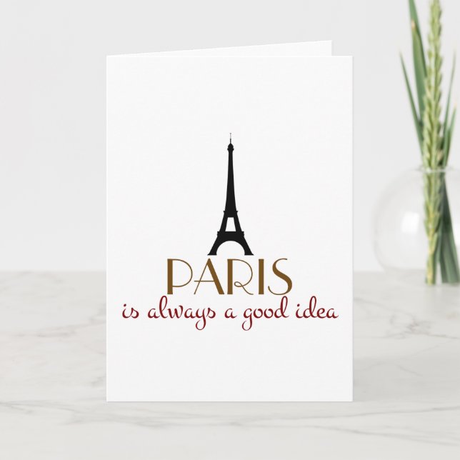 Tarjeta París es siempre una buena idea (Anverso)