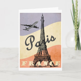 Tarjeta París, Francia, Poster de Viajes Vintage
