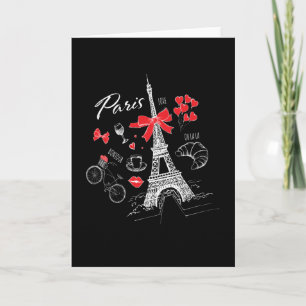 Tarjeta París Francia Viaja Francia Torre Eiffel