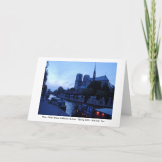 Tarjeta París - Notre Dame en la oscuridad