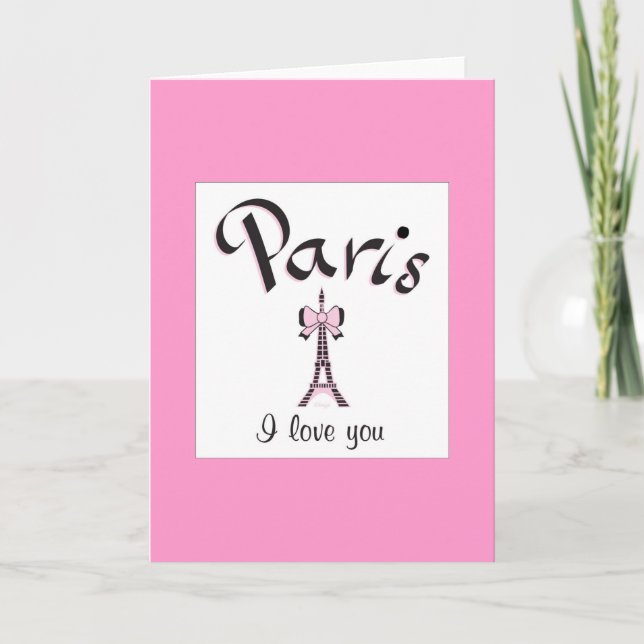 Tarjeta "París te amo" (Anverso)