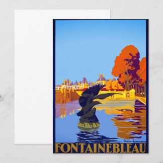 Tarjeta Paris Vintage Fontainebleau