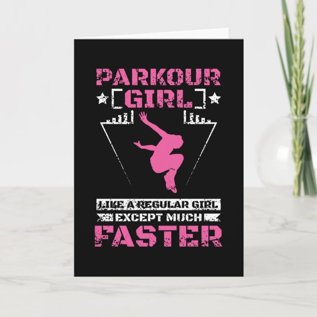 Tarjeta Parkour Freerunning Girl (Anverso)