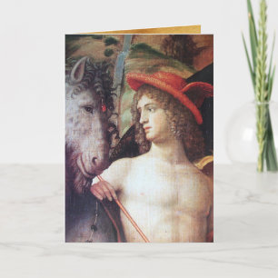 TARJETA PARNASSO / MERCURIO CON PEGASUS