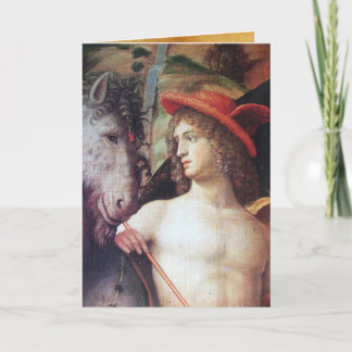 TARJETA PARNASSO / MERCURIO CON PEGASUS