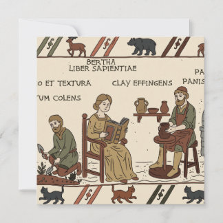 Tarjeta parodia de la tapicería de bayeux