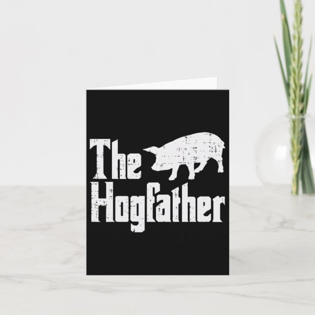 Tarjeta Parodia del Día del Padre Hogfather Funny Hog Dad (Anverso)