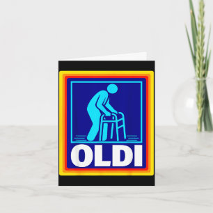 Tarjeta Parodia Oldi divertido humor retro envejecimiento 