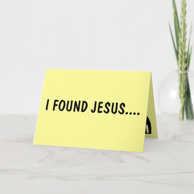 Tarjeta Parodia que encontré a Jesús (Anverso)