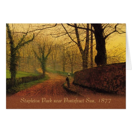 Tarjeta Parque 1877 CC0064 de Atkinson Grimshaw Stapleton