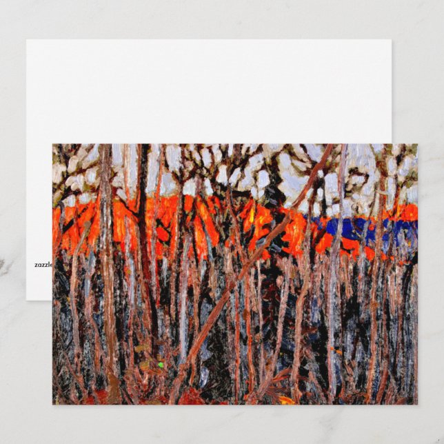 Tarjeta Parque Algonquin, pintura de Tom Thomson (Anverso / Reverso)