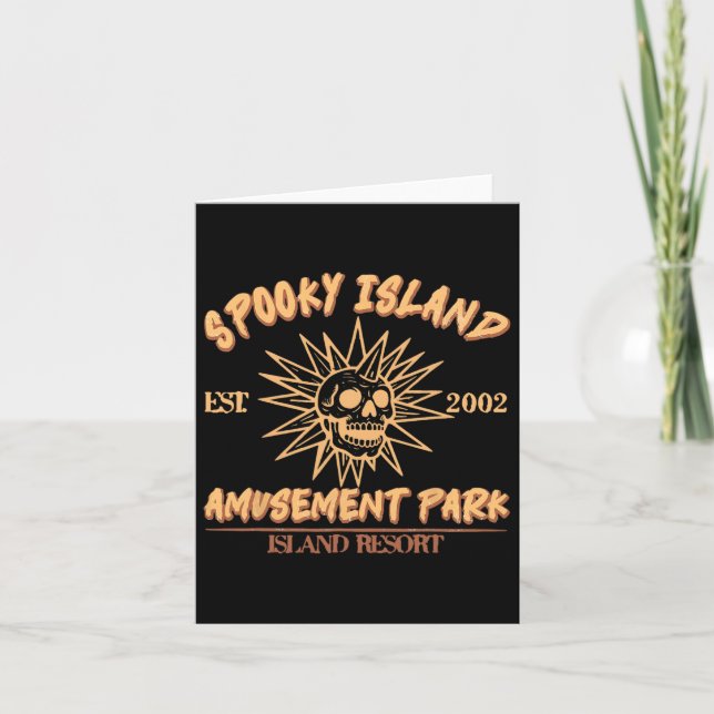Tarjeta Parque de diversiones Spooky Island Est 2002 Skull (Anverso)