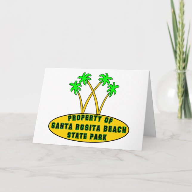 Tarjeta Parque de estado de la playa de Santa Rosita (Anverso)