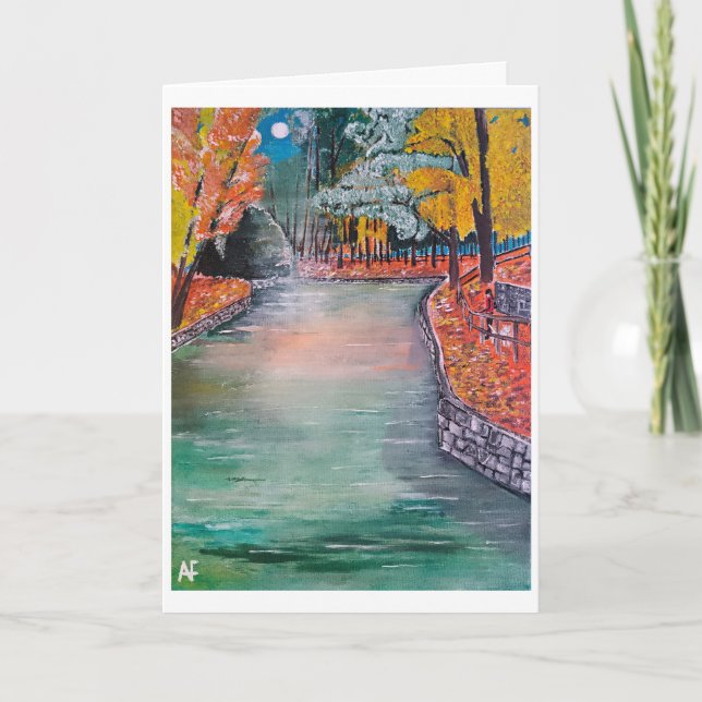 Tarjeta Parque de San Vicente Pintura de Alfred Fox (Anverso)