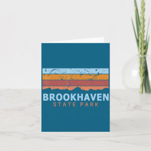 Tarjeta Parque Estatal Brookhaven Nueva York Retro Cool _1