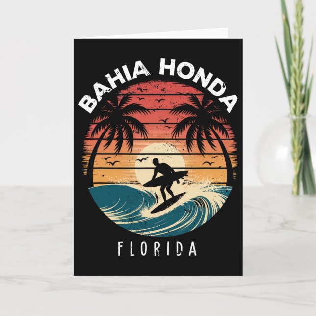 Tarjeta Parque Estatal Hia Honda Florida Olas de Surf Tabl (Anverso)