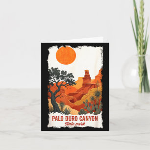Tarjeta parque estatal palo duro canyon paisaje desértico