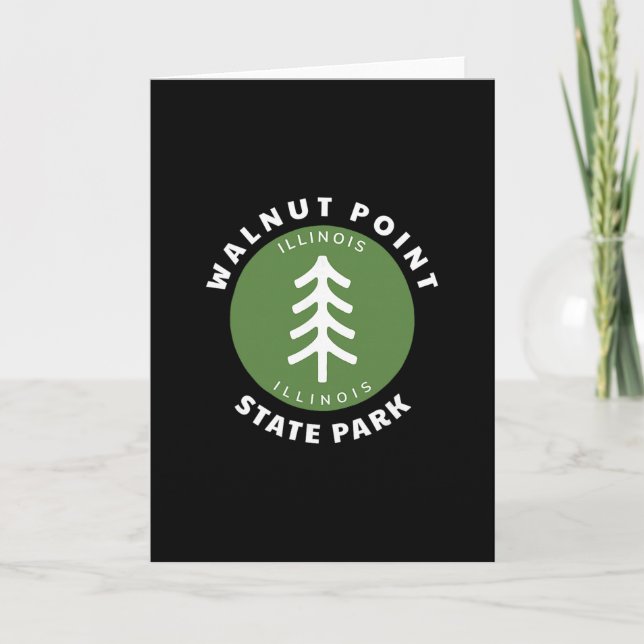 Tarjeta Parque Estatal Walnut Point Illinois Il Bosque Árb (Anverso)