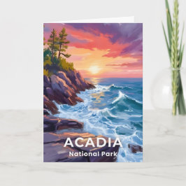 Tarjeta Parque Nacional Acadia | Otter Cliffs Viajes a Mai