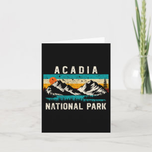 Tarjeta Parque nacional Acadia Parque nacional Maine Sende