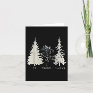 Tarjeta Parque nacional Árbol de Vintage Fir Dogwood Tamar