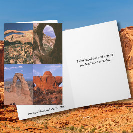 Tarjeta Parque nacional Arches Sandstone Aches Utah Fotos