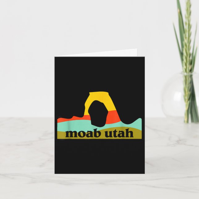 Tarjeta Parque Nacional Arcos Moab Utah emblema minimalist (Anverso)