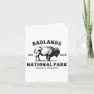 Tarjeta Parque nacional Badlands South Dakota American Bis