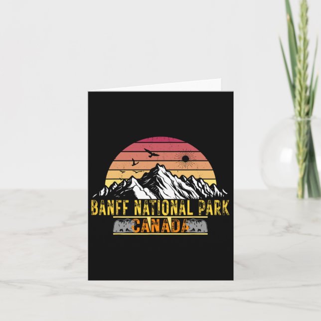 Tarjeta Parque nacional Banff Alberta Canada Camping Sende (Anverso)