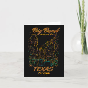 Tarjeta Parque nacional Big Bend Texas Camping Naturaleza