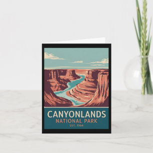 Tarjeta Parque nacional Canyonlands Camping Vintage Sender