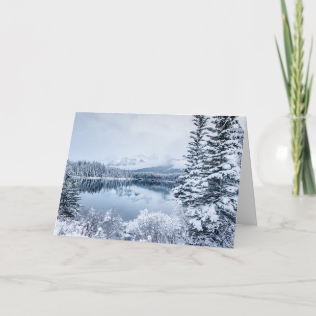 Tarjeta Parque nacional de Banff en invierno (Anverso)